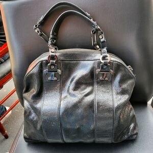 Tory Burch Black Handbag with Silver Details